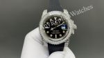 Rolex Submariner 40mm Dandong 3135 Diamond Bezel White Gold Case Gold/Black Face Watch
